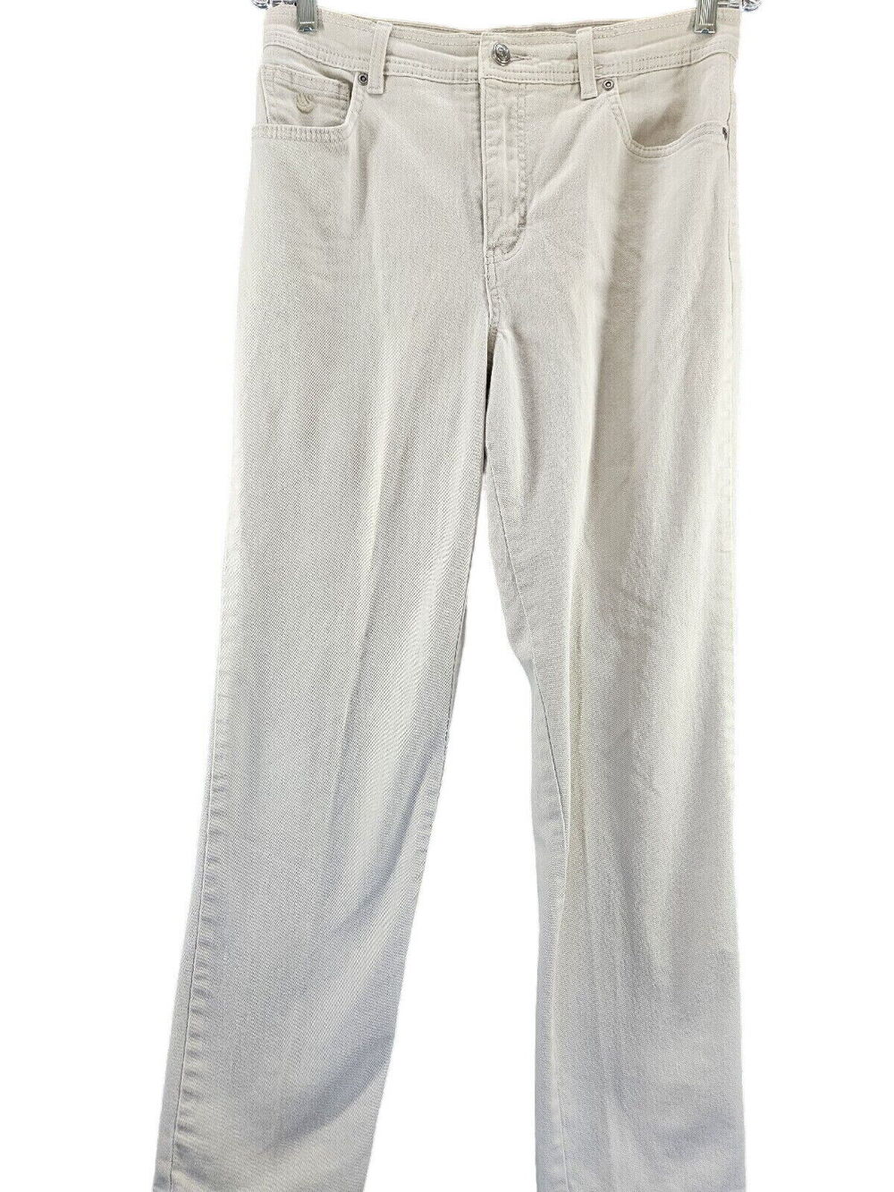 Gloria Vanderbilt Womens Jeans Grey Size 10 Cotton Blend Button Zip Close Pocket